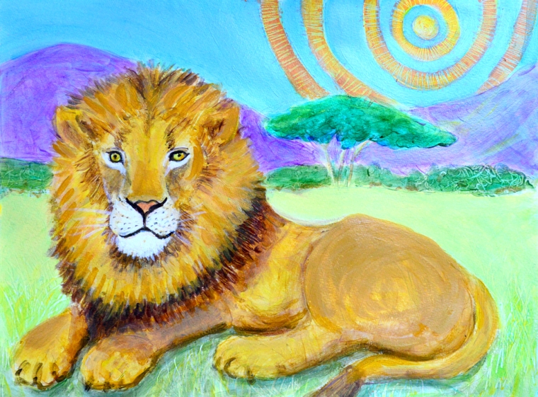 The King - acrylic painting by Heni Sandoval